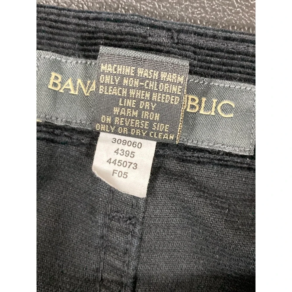 Banana Republic Men 35x32 Corduroy Pants Black Button Fly 100% Cotton‎ Preppy
